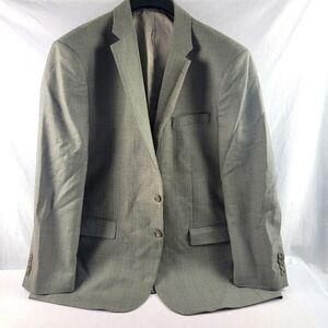 Joseph & Feiss gold executive fit 100% wool plaid sports coat Size 46 Regular